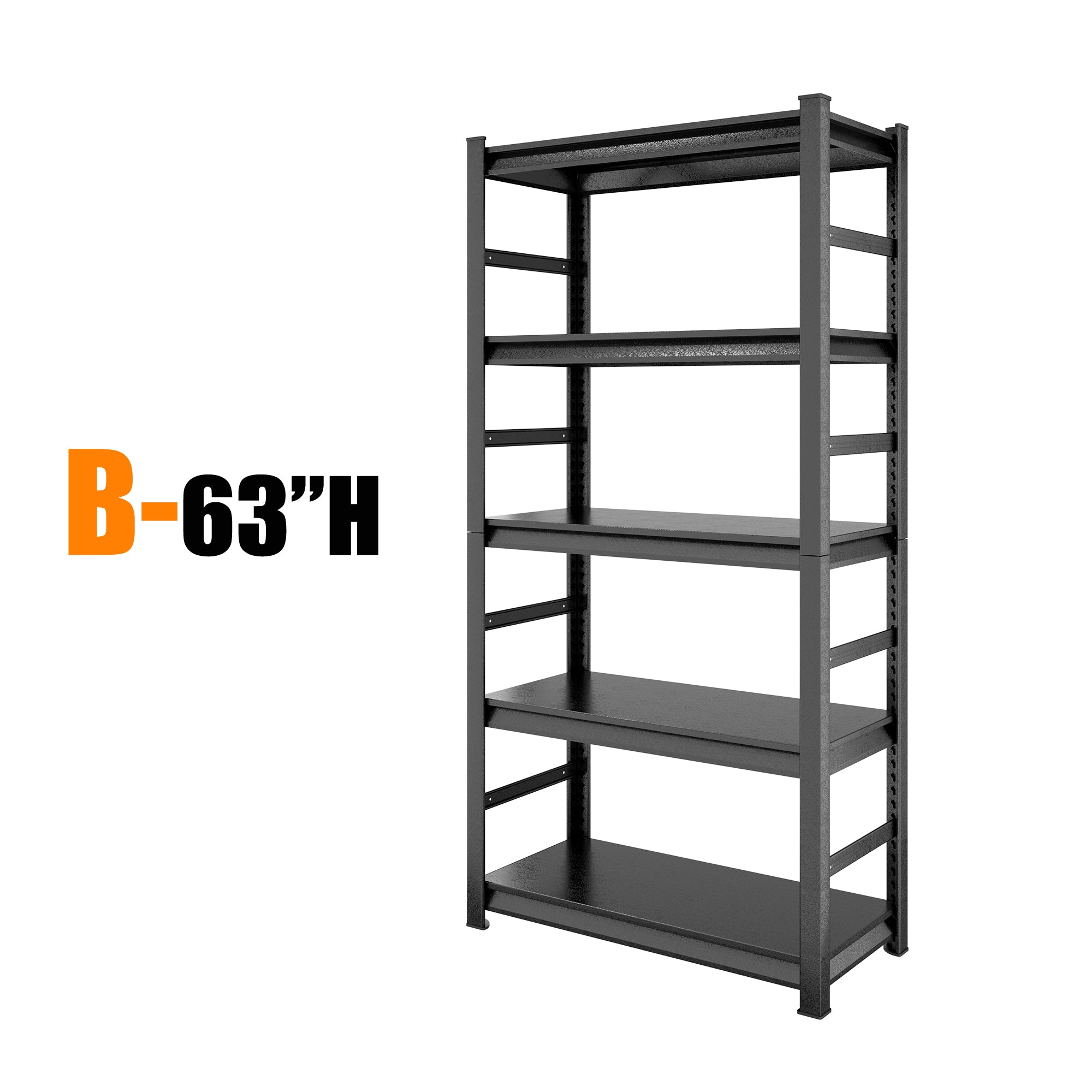 HAOYYE Adjustable Heavy Duty Metal Shelving Unit, 5-Tier Storage Rack with 2000LBS Load Capacity, Sturdy and Space-Saving Design, Perfect for Kitchen, Garage, Pantry, Office, Easy Assembly, Durable and Modern