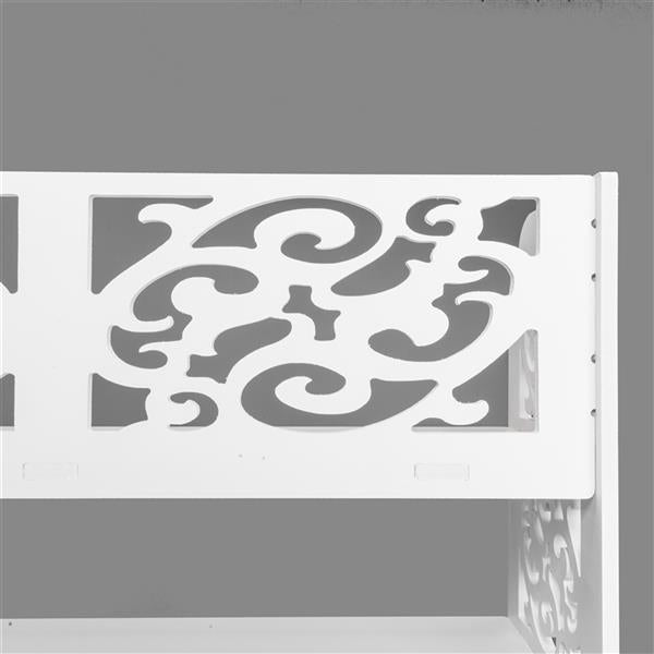 HAOYYE White Six-Tier Carved Wood-Plastic Shoe Rack, Durable and Space-Saving Storage Solution, Modern Design, Versatile for Living Room and Bedroom, Premium Quality and Stylish Look for Home Organization