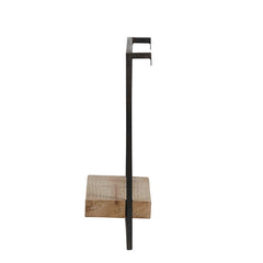 HAOYYE Iron and Wood Wall Shelf, Wall Hanging Decor, Sturdy Space-Saving Heavy Duty Modern Design, Ideal for Dorm Rooms, Bedrooms, Easy Assembly
