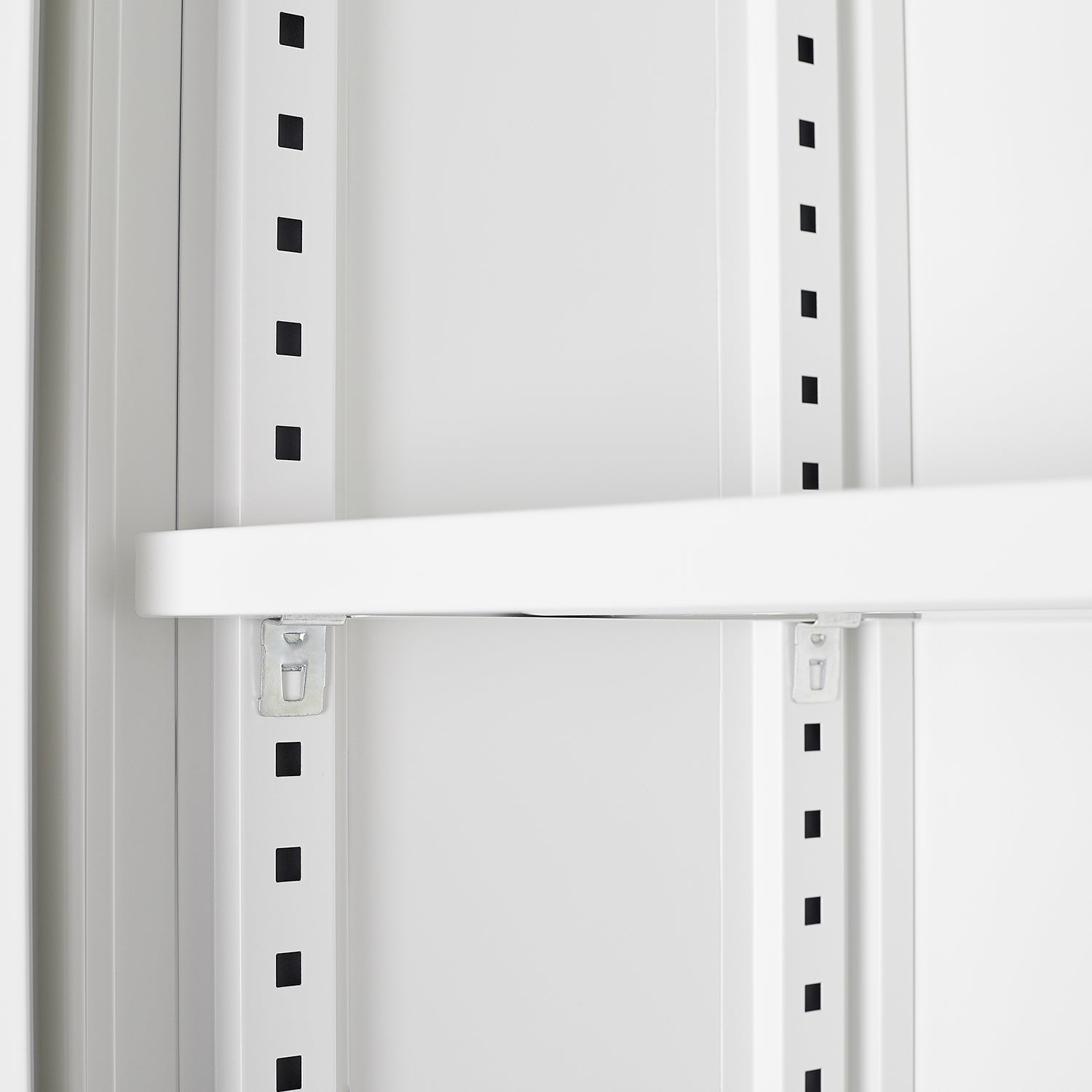HAOYYE Metal Storage Cabinet with Locking Doors and Adjustable Shelves, Folding Filing Storage Locker Cabinet for Home Office, School, Garage, Durable and Space-Saving White Storage Solution