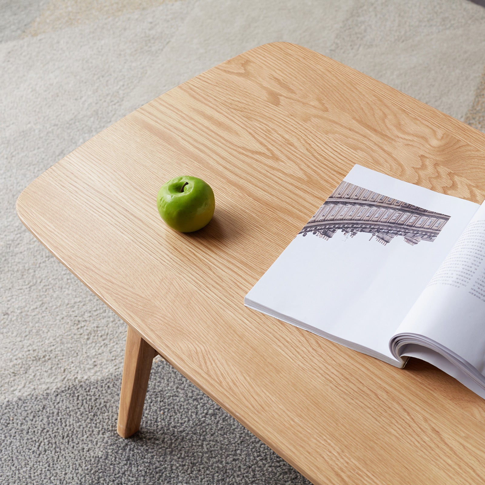 HAOYYE Center table Low Table 100% solid wood Top plate Desk Coffee table Width 100 x Depth 50 x Height 44 cm Study desk Work from home Easy to assemble Natural wood with storage shelf Natural writing desk