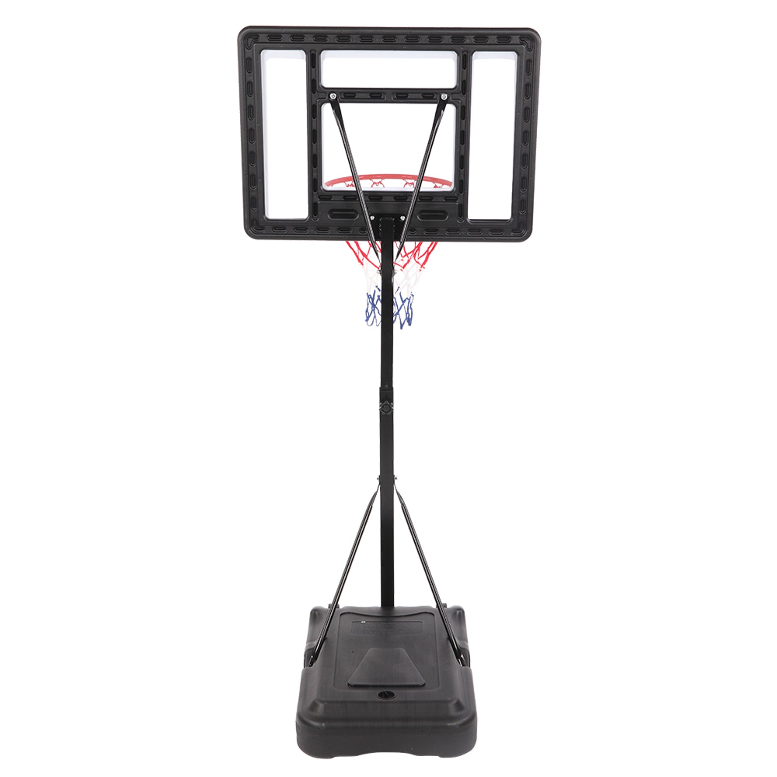 Haoyye Portable Basketball Stand with Adjustable Height, PVC Backboard, Adjustable Hoop for Outdoor Play, Durable Steel Frame, Easy to Assemble and Move, Perfect for Backyard or Outdoor Sports Activities