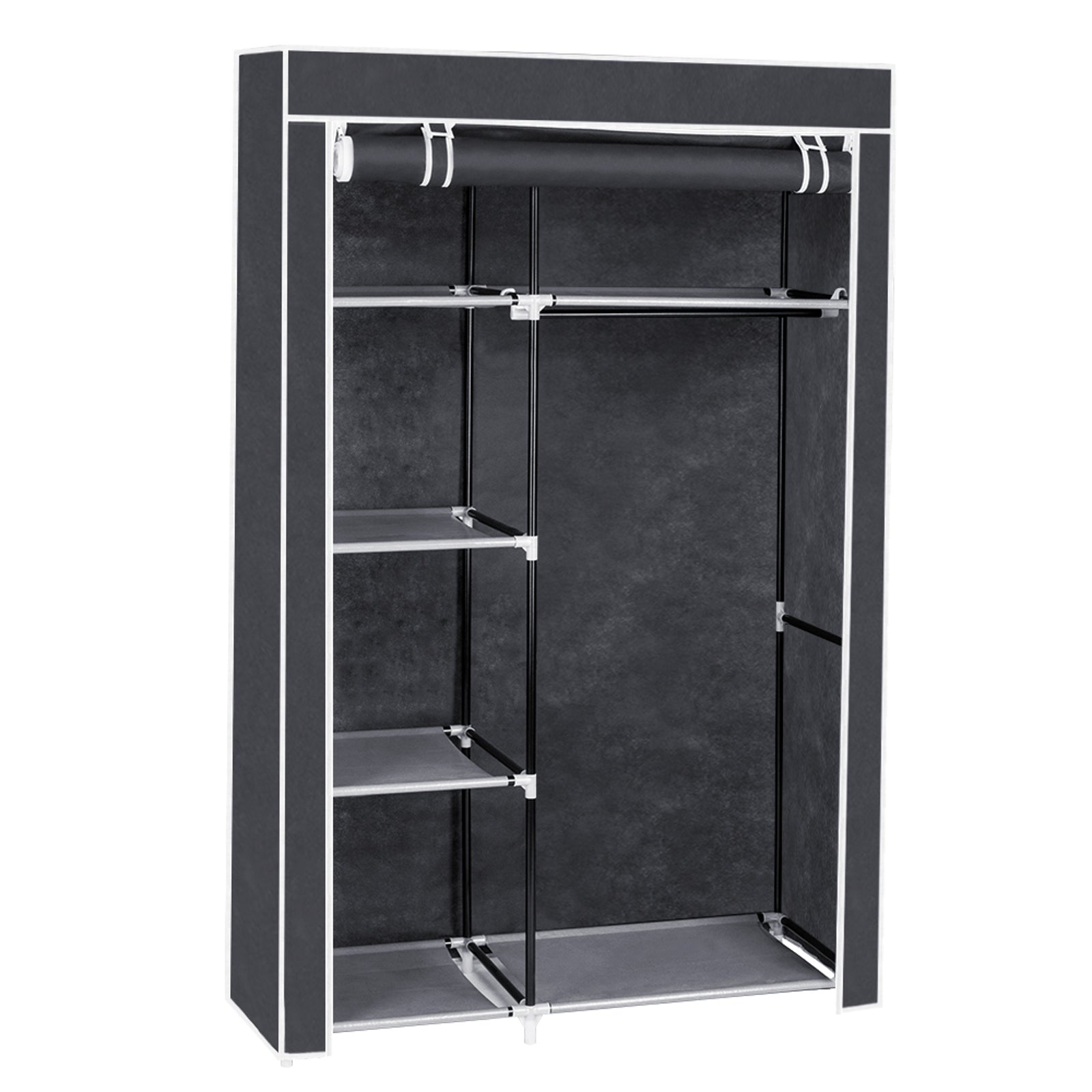 HAOYYE Portable Closet Storage Organizer with Shelves, Durable Space-Saving Wardrobe Clothes Rack, Modern Design, Versatile Use, Premium Quality, Stylish Look for Bedroom, Living Room, Entryway, or Closet