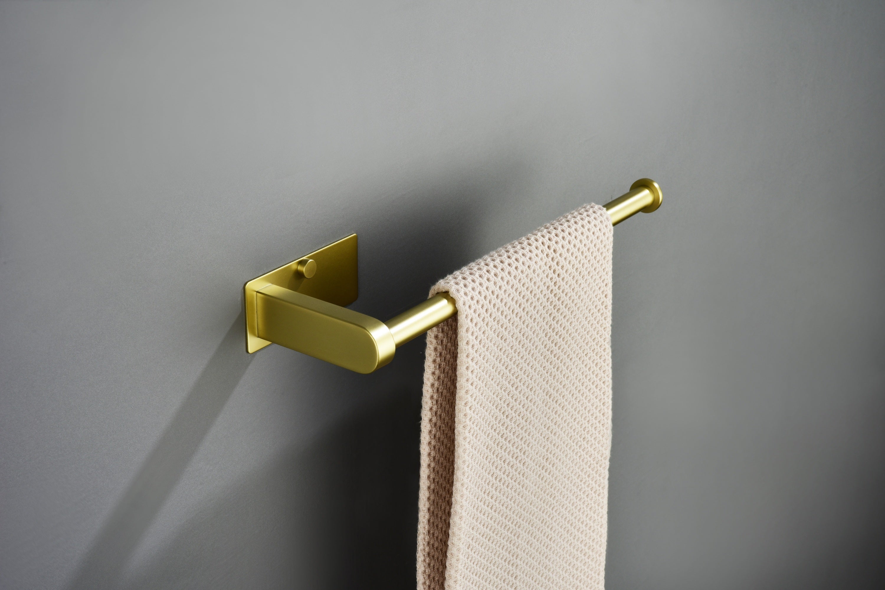 HAOYYE 2 Pack Paper Towel Holder Wall Mount, Brushed gold Paper Towel Holder Under Cabinet, Self Adhesive Paper Towel Holders, Kitchen Towel Holder for Kitchen Organization and Storage (12inch, 2 Pack)