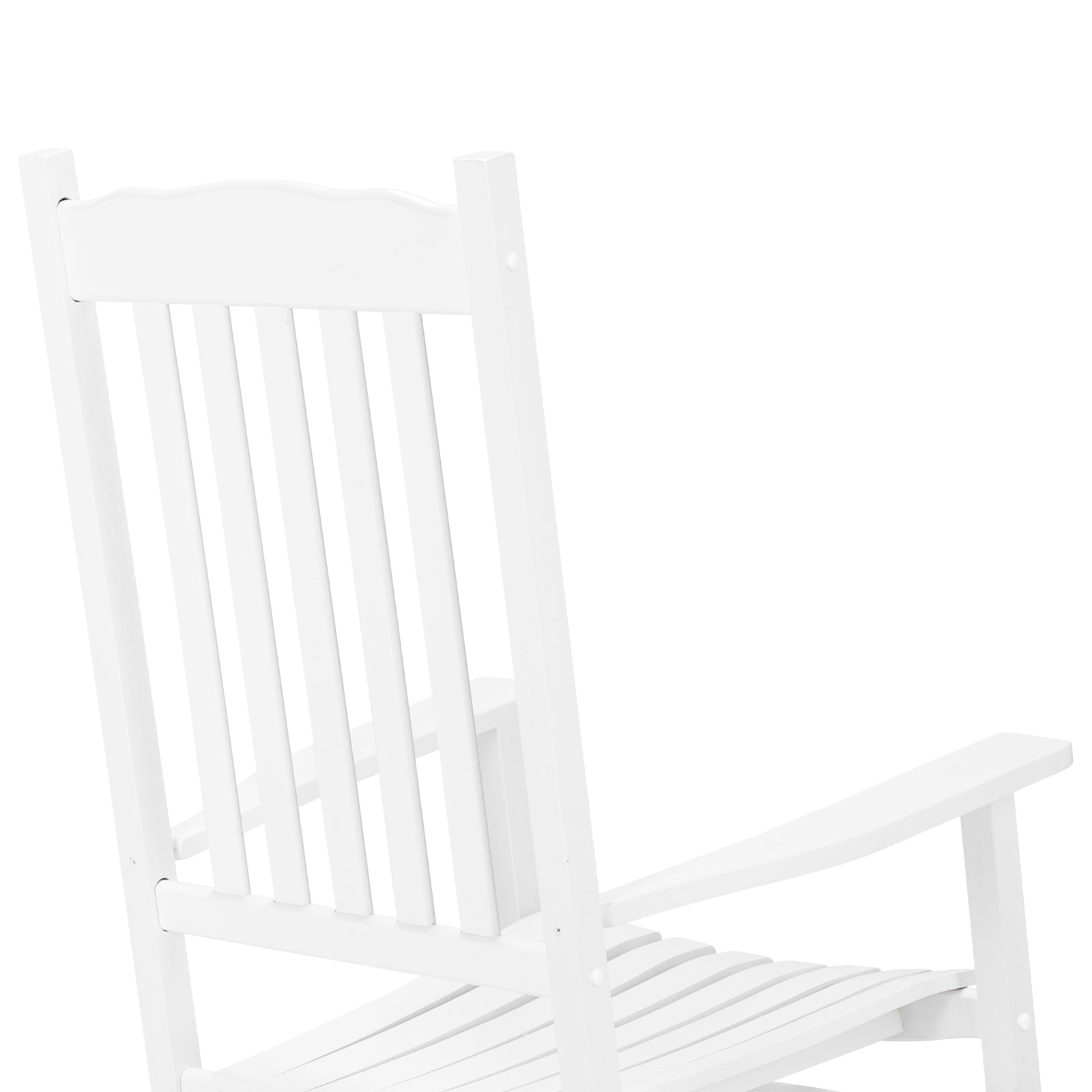 HAOYYE Square Wooden Rocking Chair with Wavy Backboard, Sturdy and Elegant Rocker for Patio, Porch, Garden, or Balcony, Comfortable and Durable Design for Relaxation and Outdoor Enjoyment