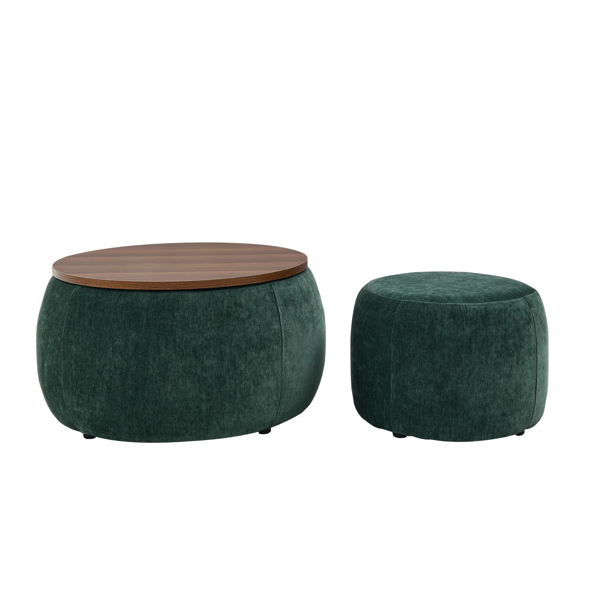 HAOYYE Round Storage Ottoman 2 in 1 Multifunctional End Table and Ottoman with Integrated Seat for Adults in Heavy Duty Construction and Space Saving Modern Design Ideal for Dorm Room and Office Use with Easy Assembly and Versatile Storage