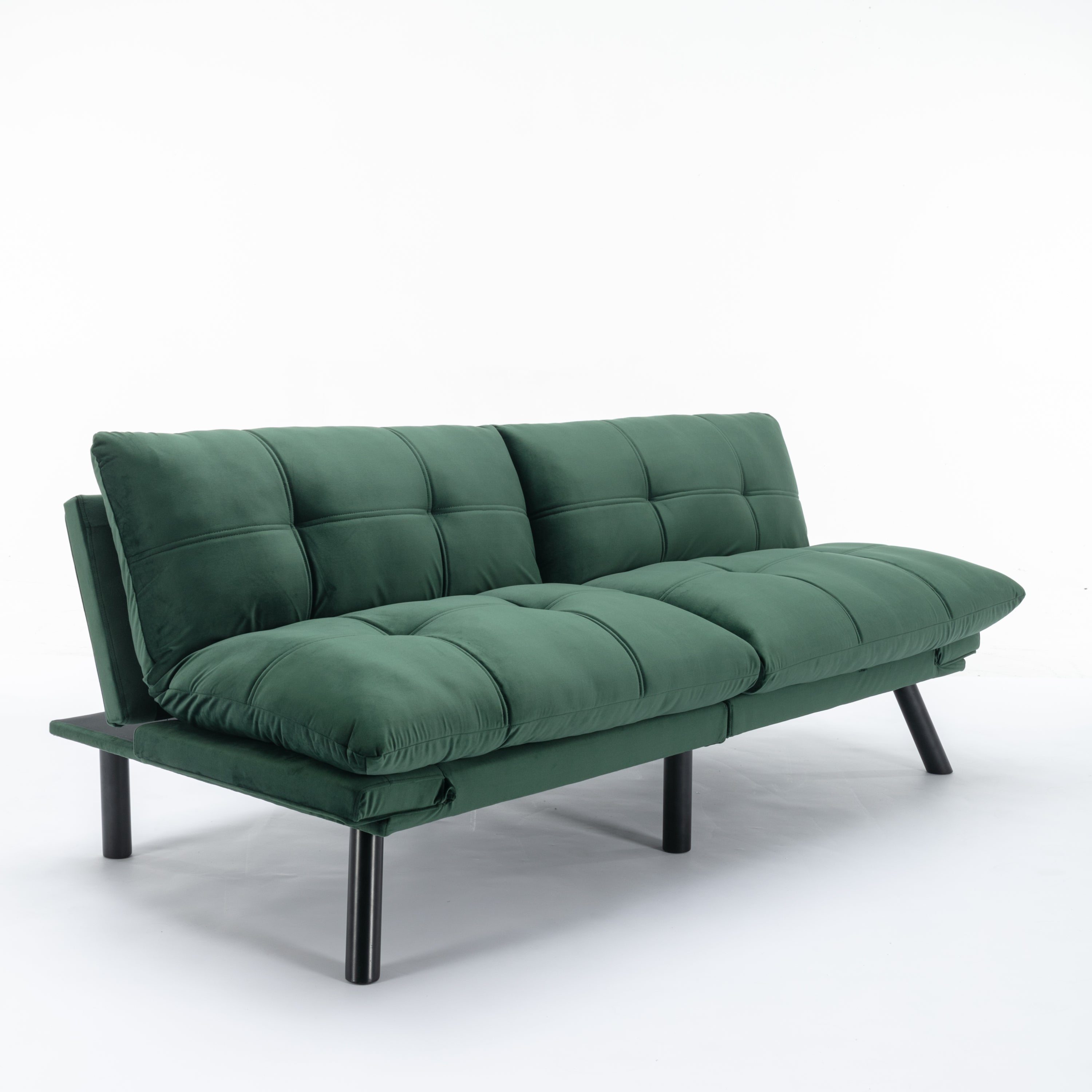HAOYYE Emerald Convertible Folding Modern sofa Bed Sturdy Space-Saving Heavy Duty Modern Design Adults Dorm Room Easy Assembly Bedroom Furniture