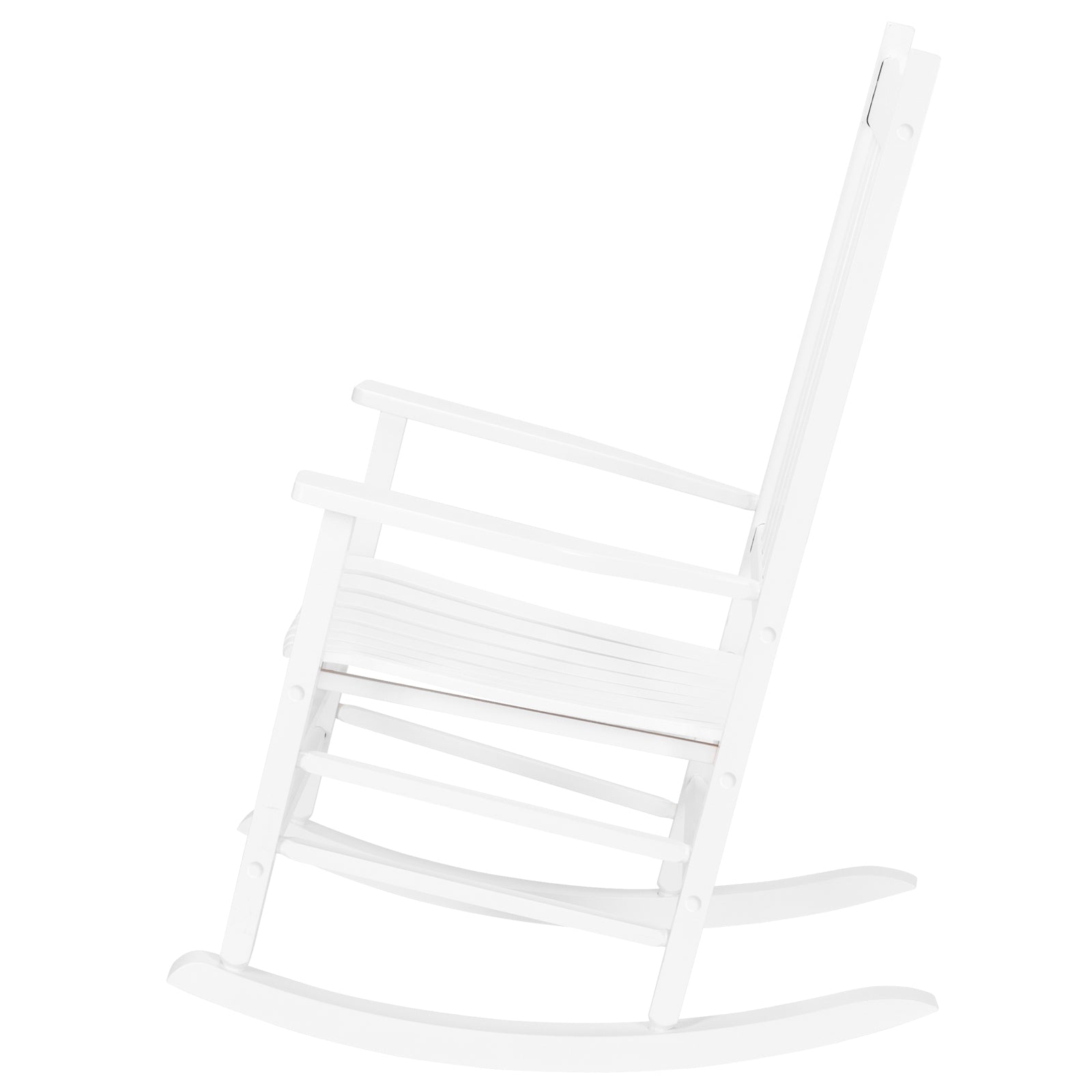 HAOYYE Square Wooden Rocking Chair with Wavy Backboard, Sturdy and Elegant Rocker for Patio, Porch, Garden, or Balcony, Comfortable and Durable Design for Relaxation and Outdoor Enjoyment