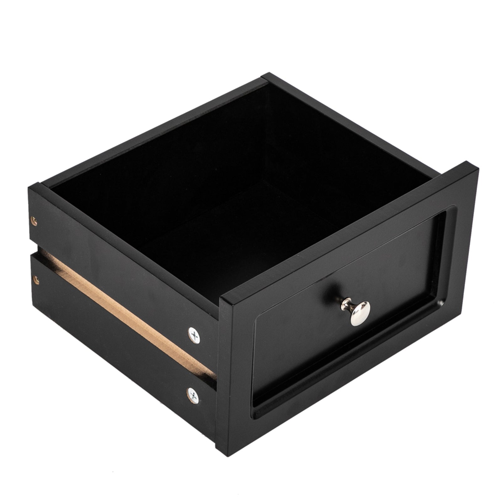 HAOYYE Country Style Two-Tier Nightstand Black Sturdy Design Durable Multifunctional Home Organizer Storage Solution Stylish Space-Saving Side Table for Living Room Bedroom