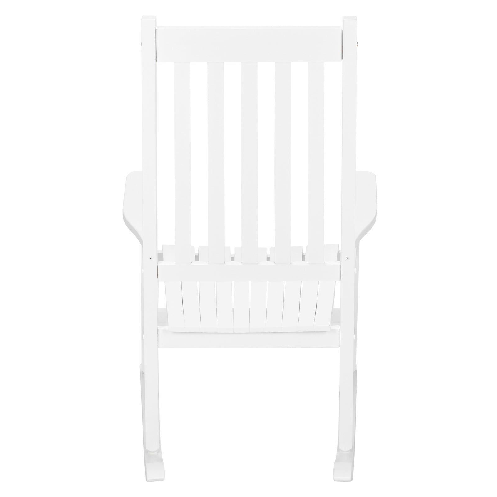 HAOYYE Square Wooden Rocking Chair with Wavy Backboard, Sturdy and Elegant Rocker for Patio, Porch, Garden, or Balcony, Comfortable and Durable Design for Relaxation and Outdoor Enjoyment