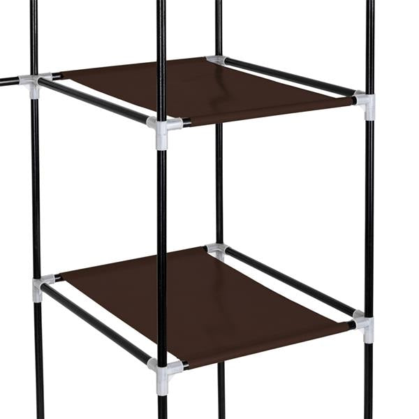HAOYYE Portable Clothes Closet Wardrobe Organizer, Non-Woven Fabric, Durable and Space-Saving, Quick and Easy Assembly, Extra Strong for Long-Term Use, Modern Design, Dark Brown