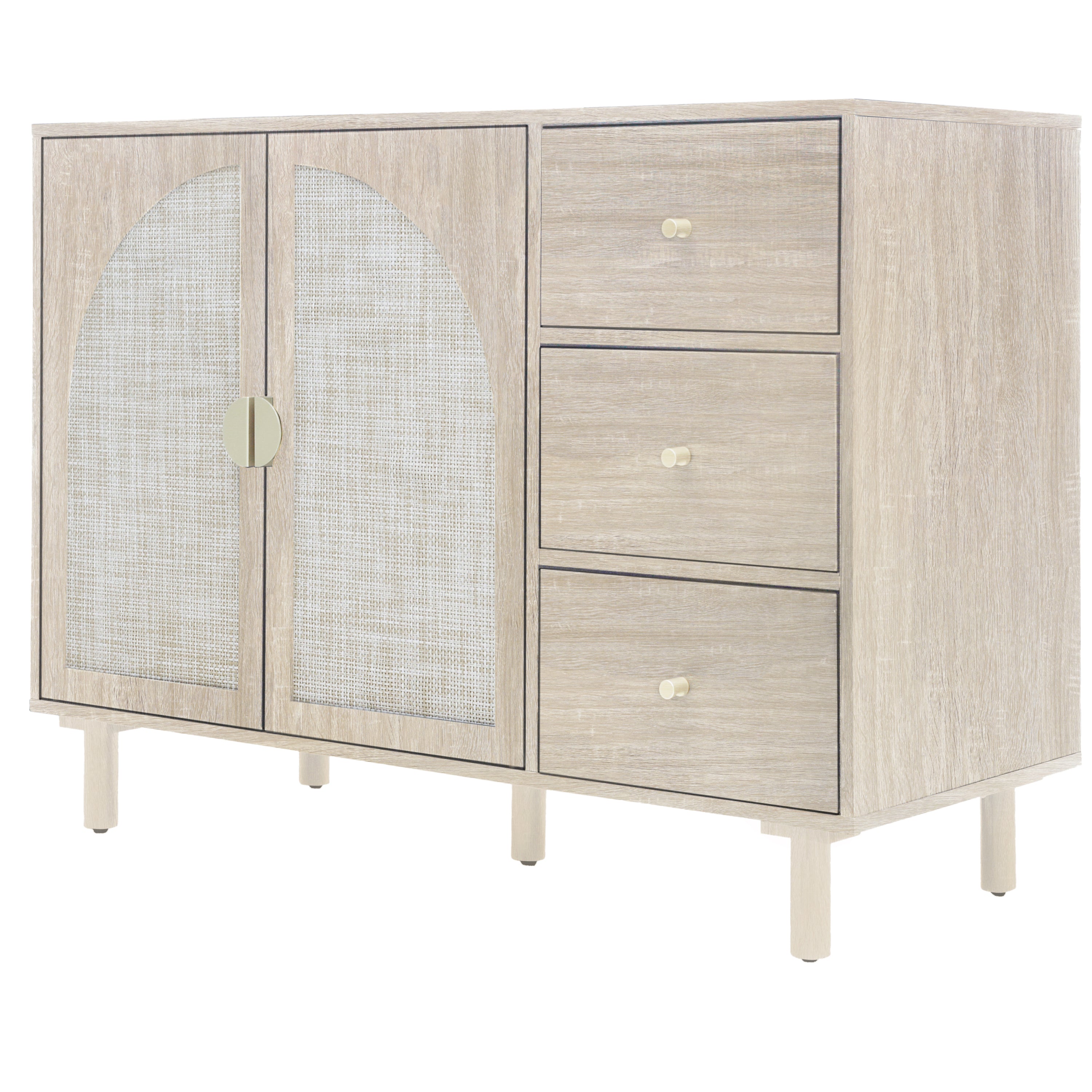 HAOYYE 2 Door 3 Drawer Storage Cabinet for Bedroom, Living Room, or Study, Sturdy Space-Saving Design, Heavy Duty Construction, Easy Assembly, Durable and Stylish Home Furniture, Versatile for Any Room