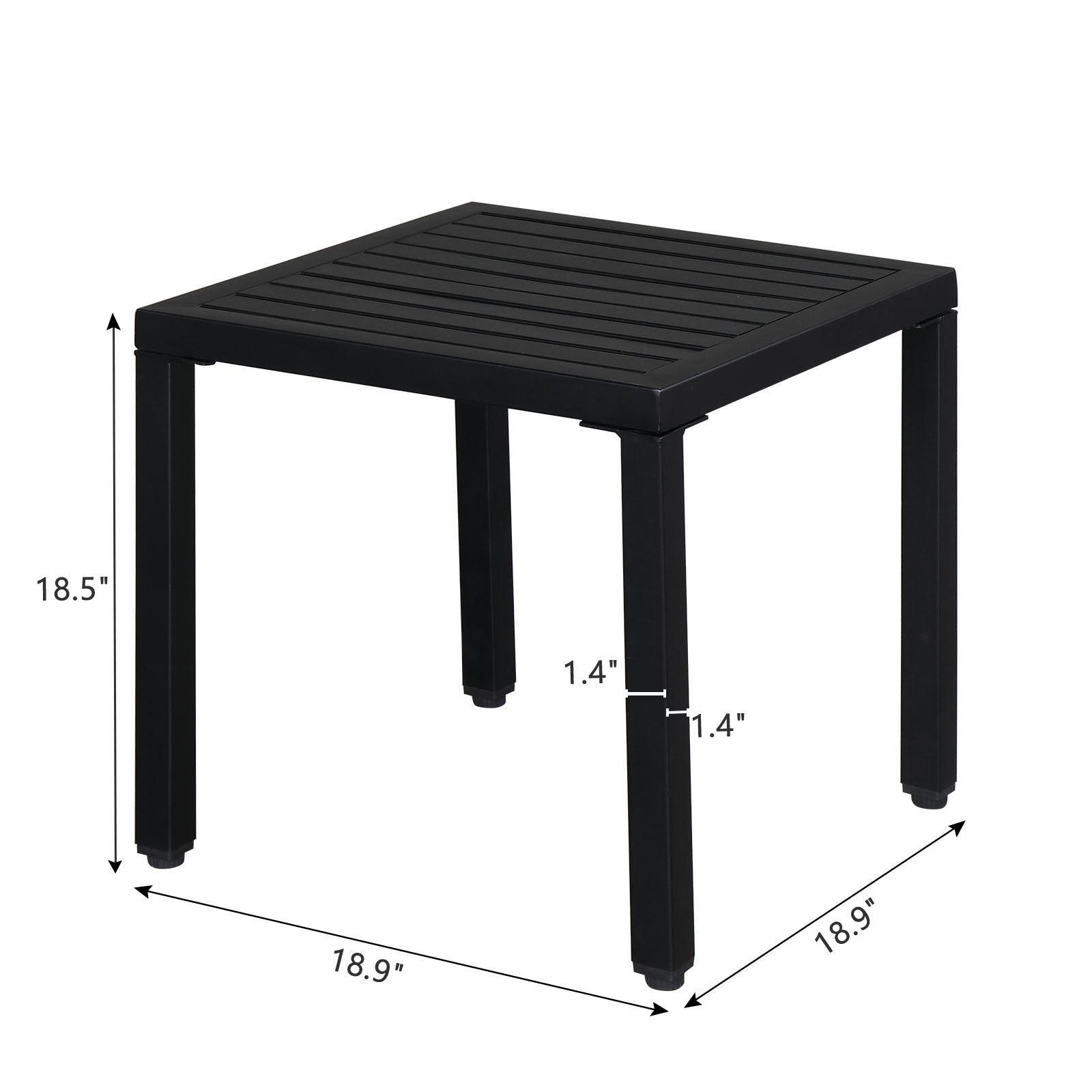 HAOYYE Modern Wrought Iron Side Table, Durable and Stylish Design for Indoor and Outdoor Use, Ideal for Patios, Living Rooms, and More