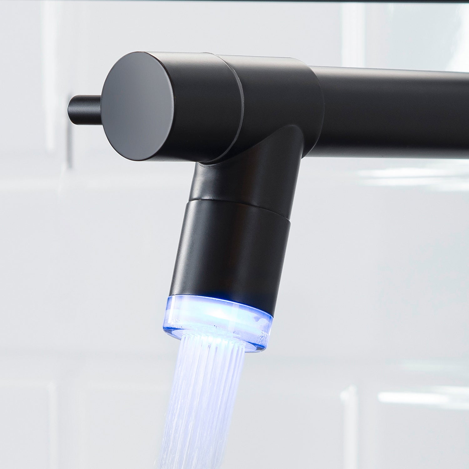 HAOYYE LED Commercial Kitchen Faucet with Pull Down Sprayer, Single Handle Single Lever Kitchen Sink Faucet Sturdy Space-Saving Heavy Duty Modern Design Adults Dorm Room Easy Assembly Bedroom Furniture