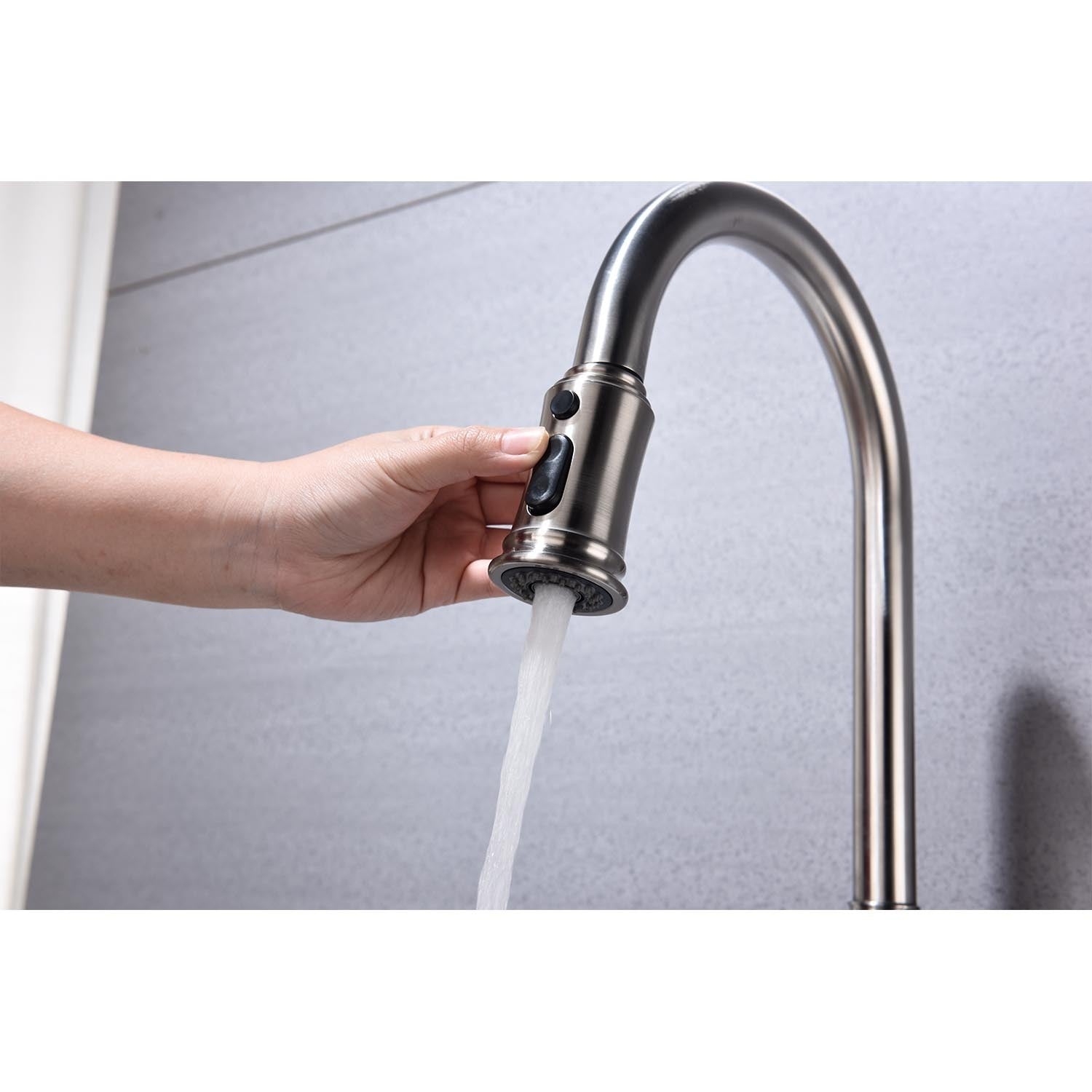 HAOYYE Kitchen Faucet with Pull Down Sprayer Sturdy Space-Saving Heavy Duty Modern Design Adults Dorm Room Easy Assembly Bedroom Furniture