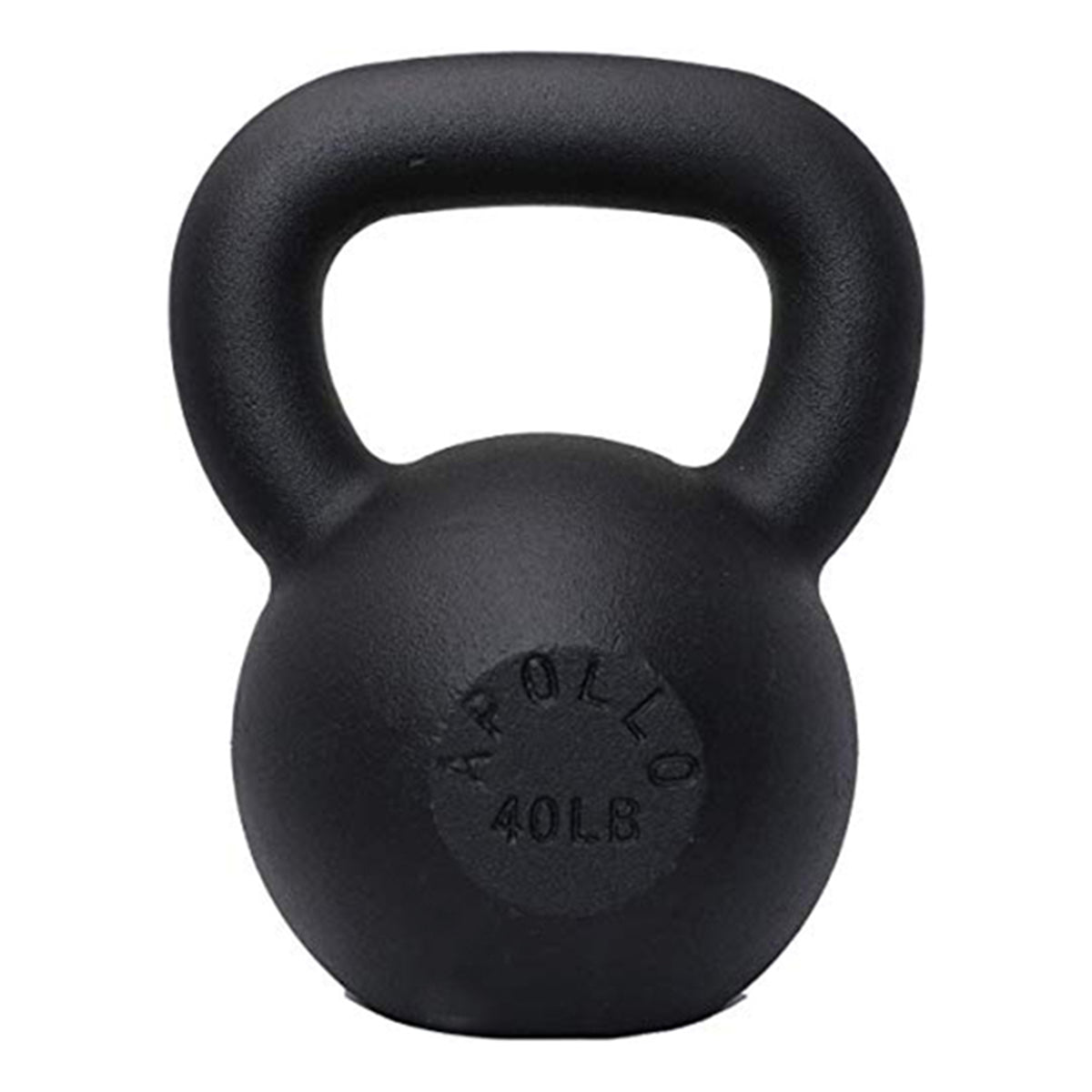 HAOYYE Solid Cast Iron Kettlebell 40LBS Durable Strength Training Weight with Matte Powder Coating Flat Bottom Non Slip Handle Ideal for Swings Squats Deadlifts and Full Body Workout