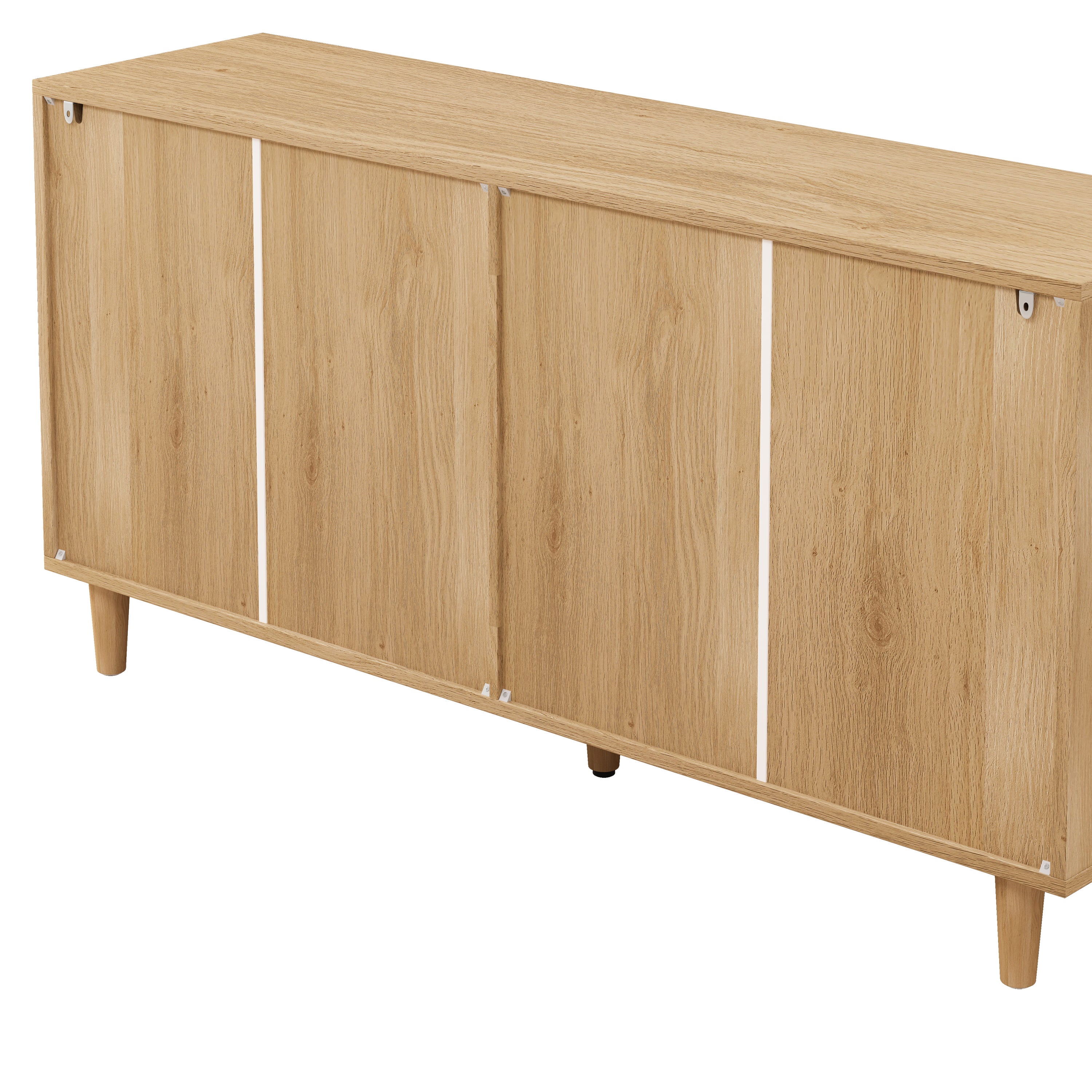 HAOYYE 6-Drawer Rattan Storage Cabinet with White Drawer Slides for Bedroom, Living Room, or Any Room, Natural Sturdy Space-Saving Design, Heavy Duty Construction, Easy Assembly, Durable and Stylish Home Furniture