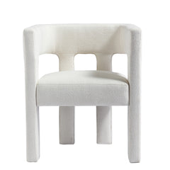 HAOYYE Contemporary Designed Fabric Upholstered Accent Chair Dining Chair for Living Room, Bedroom, Dining Room, Beige Sturdy Space-Saving Heavy Duty Modern Design Adults Dorm Room Easy Assembly