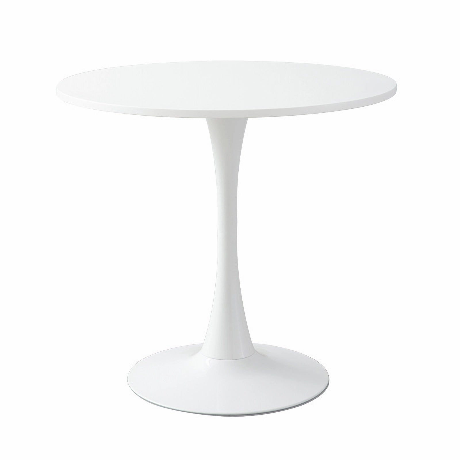 HAOYYE Modern Round Dining Table, White, Versatile Table for Dining Room, Kitchen, Coffee, or Leisure, Sturdy Space-Saving Heavy Duty Design, Ideal for Contemporary Home Décor