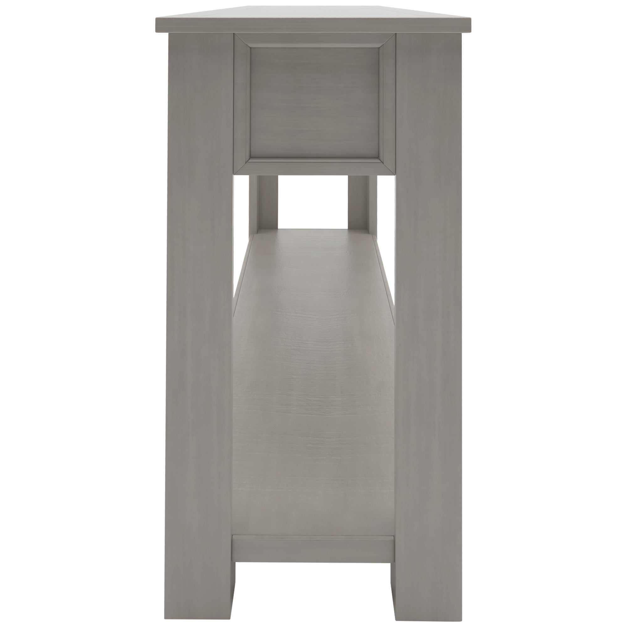 HAOYYE Console Table with Storage Drawers and Bottom Shelf for Entryway or Hallway, Gray Wash, Sturdy Space-Saving Design, Heavy Duty Construction, Easy Assembly, Durable and Stylish Home Furniture