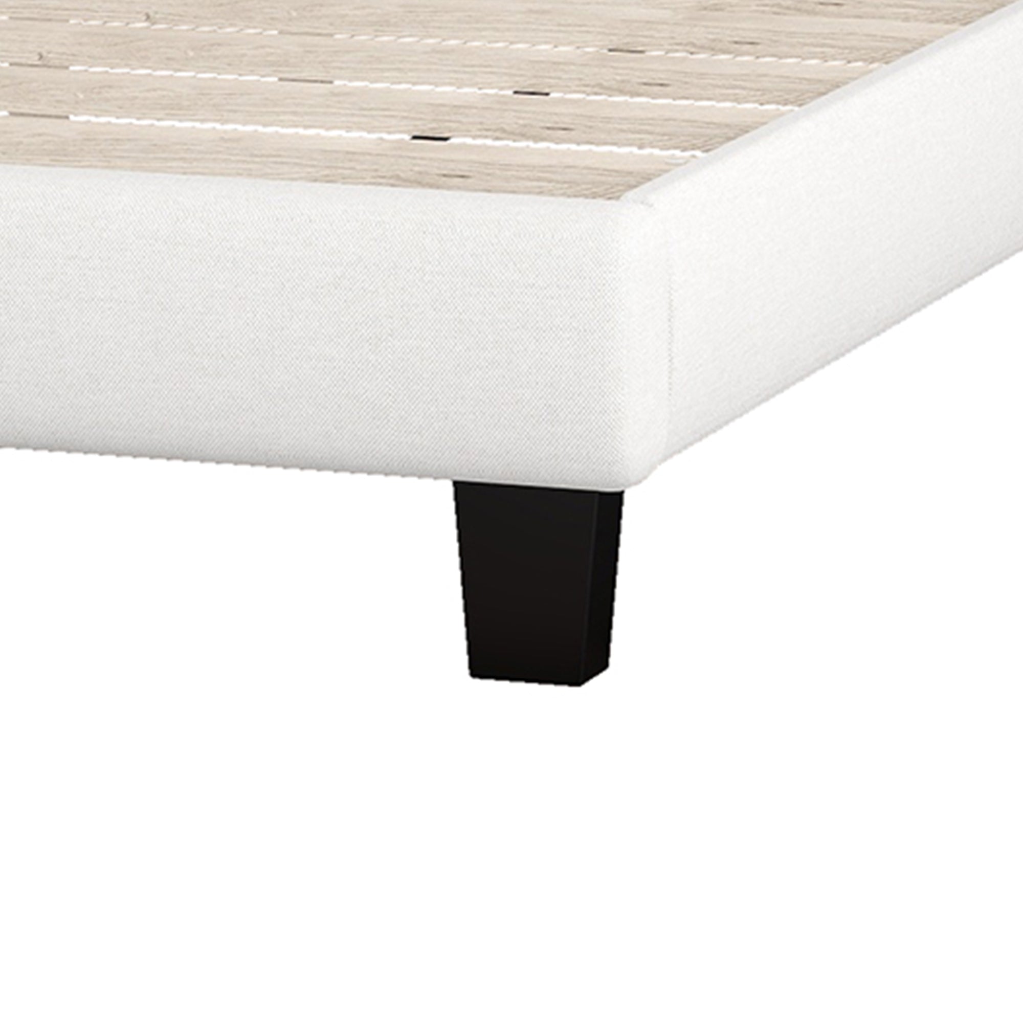 HAOYYE Upholstered Platform Bed with Saddle Curved Headboard and Diamond Tufted Details, Queen, Beige Sturdy Space-Saving Heavy Duty Modern Design Adults Dorm Room Easy Assembly Bedroom Furniture
