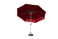 HAOYYE 10FT Patio Umbrella Outdoor Market Table Umbrella with Push Button Tilt and Crank UV Protection Waterproof Canopy 8 Sturdy Ribs for Deck Garden Backyard Pool Brick Red