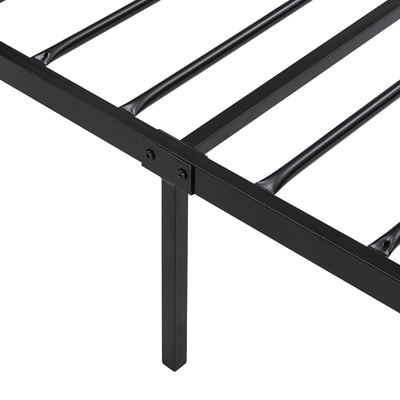 HAOYYE Twin Size metal bed Sturdy System Metal Bed Frame ,Modern style and comfort to any bedroom ,black Space-Saving Heavy Duty Modern Design Adults Dorm Room Easy Assembly Bedroom Furniture