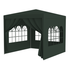 HAOYYE 10x10ft Party Tent Outdoor Heavy Duty Canopy with 4 Removable Sidewalls Green Waterproof Event Gazebo for Wedding Backyard Patio Garden Camping Market Shelter Sun Shade Portable Pop Up Pavilion