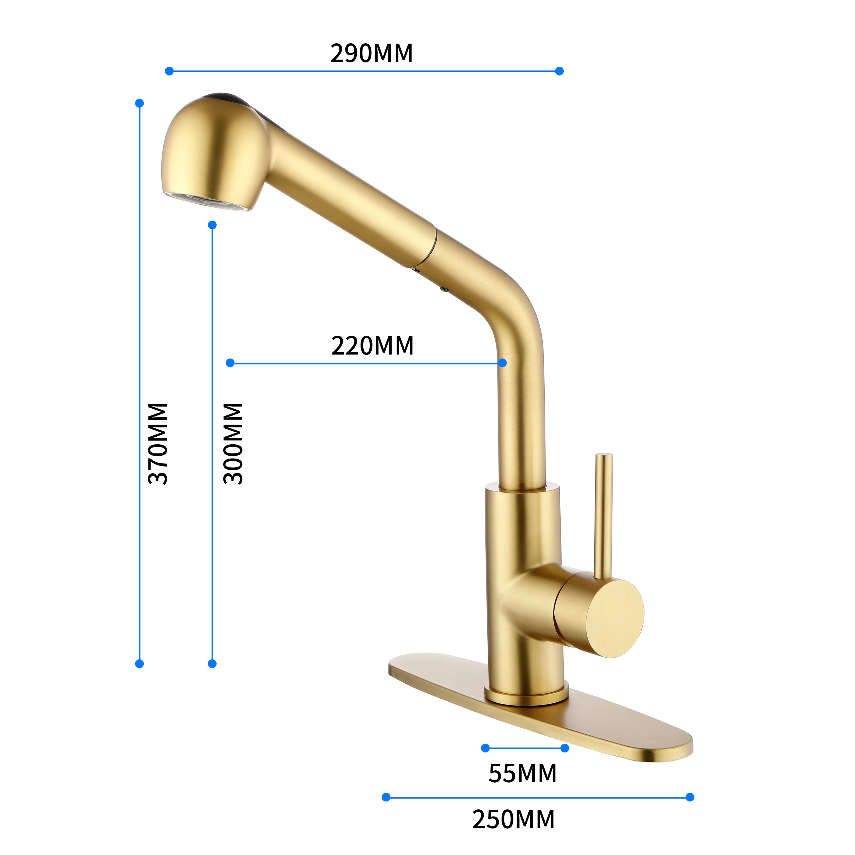 Haoyye Single-Handle Pull-Out Utility Sink Faucet, Stainless Steel High Arc Faucet with Dual Spray Function and 360° Swivel Spout, Easy DIY Installation, Spot-Resistant Finish, Modern Heavy Duty Design for Laundry Room, Kitchen, or Utility Sink