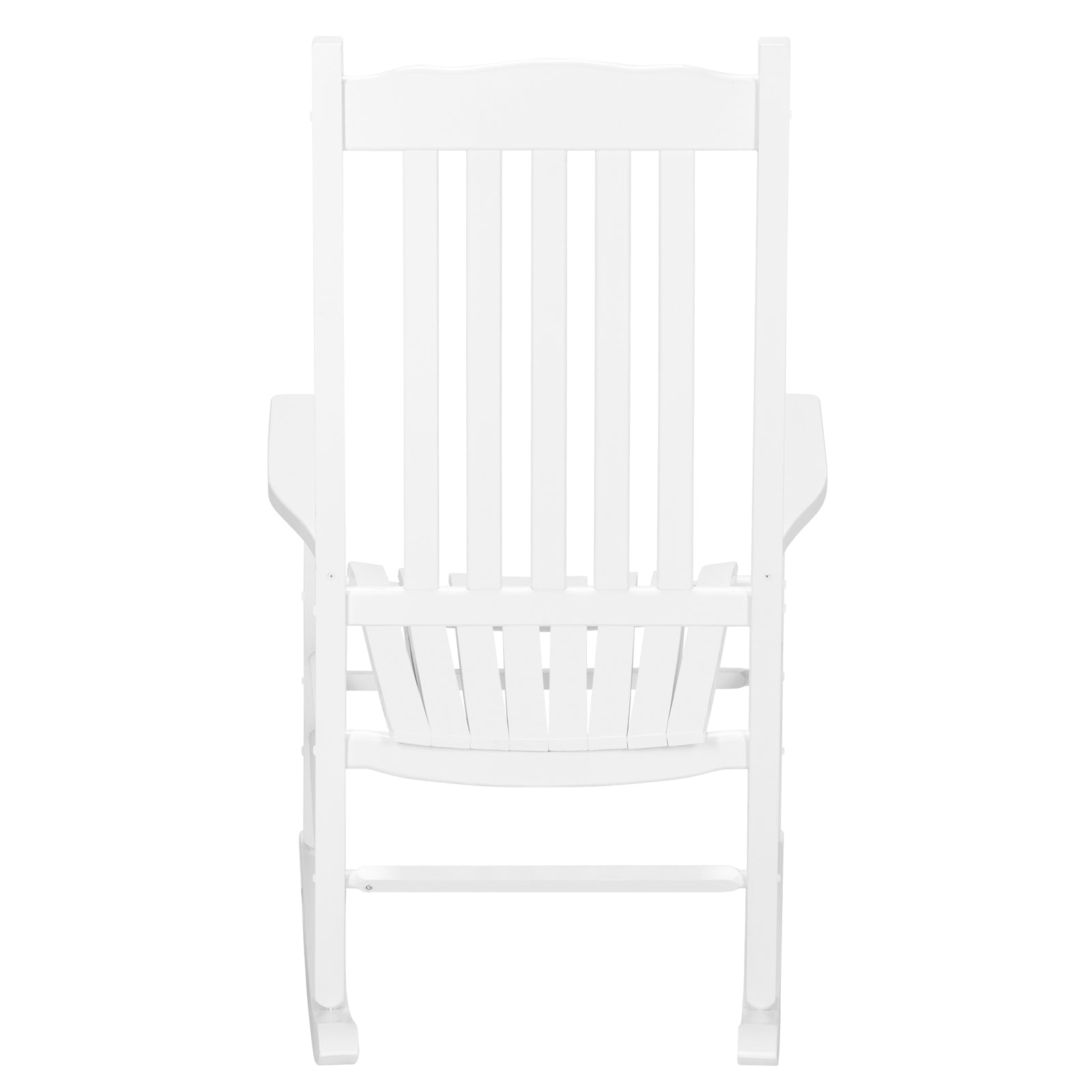 HAOYYE Square Wooden Rocking Chair with Wavy Backboard, Sturdy and Elegant Rocker for Patio, Porch, Garden, or Balcony, Comfortable and Durable Design for Relaxation and Outdoor Enjoyment