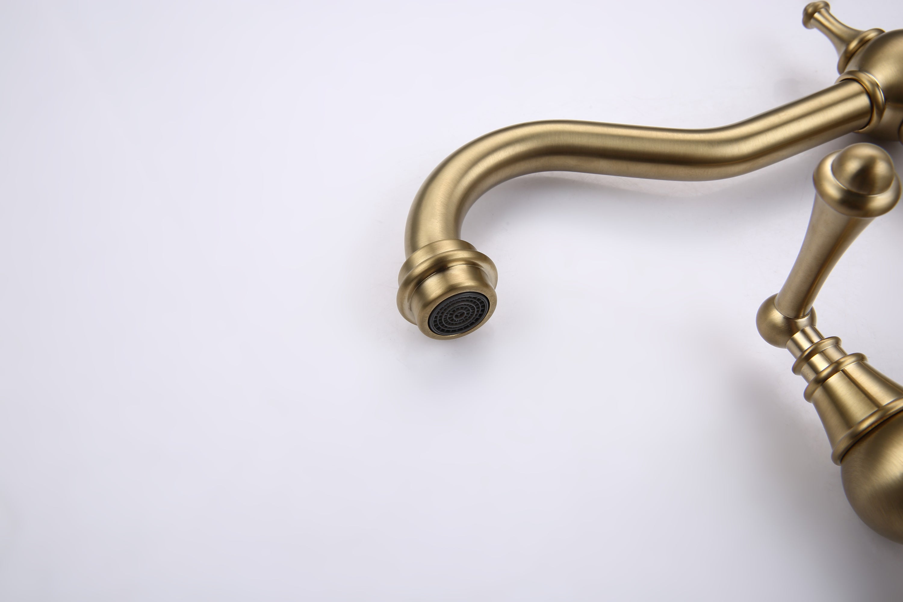 HAOYYE Double Handle Widespread Kitchen Faucet with Traditional Handles Sturdy Space-Saving Heavy Duty Modern Design Adults Dorm Room Easy Assembly Bedroom Furniture