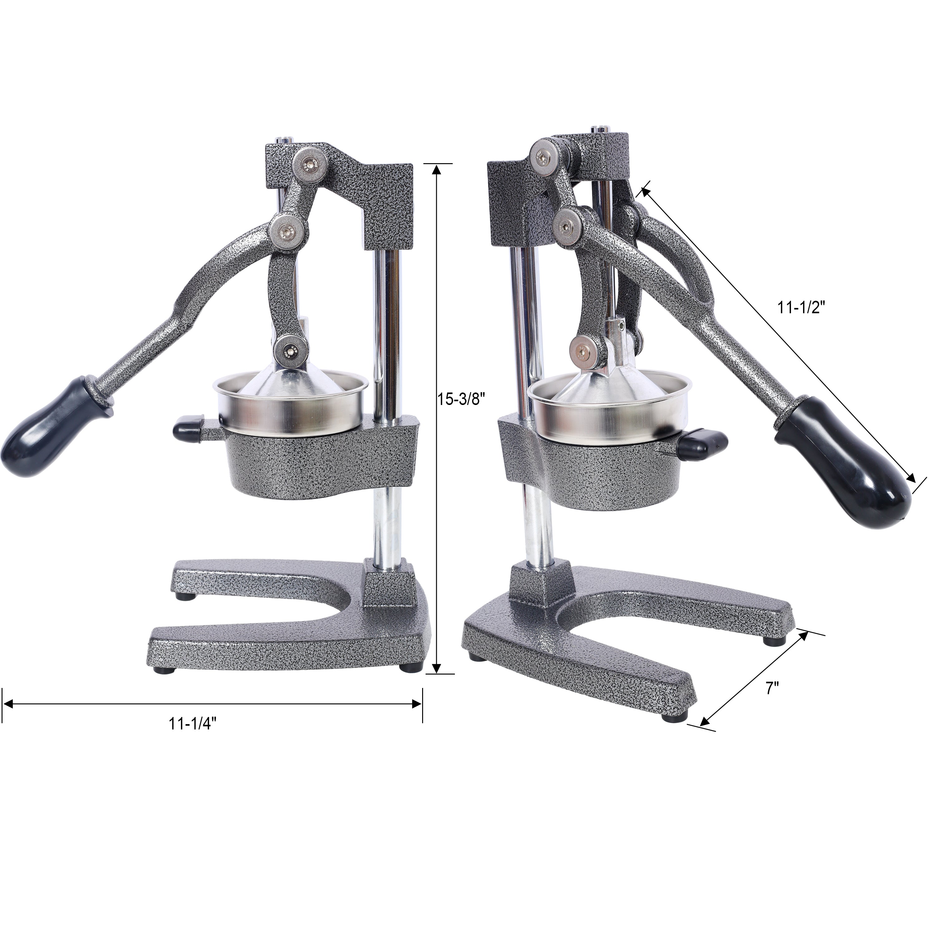 HAOYYE Cast Iron Citrus Juicer , Extra-Large Commercial Grade Manual Hand Press , Heavy Duty Countertop Squeezer for Fresh Orange Juice ,grey color Sturdy Space-Saving Modern Design Adults Dorm Room