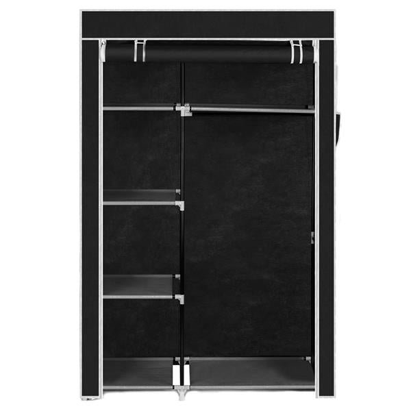 HAOYYE 64" Portable Closet Organizer with Shelves, Durable and Space-Saving Clothes Storage Wardrobe, Modern Design Garment Rack with Hanging Rod and Extra Shelving, Versatile and Stylish Home Organizer for Bedroom or Laundry Room