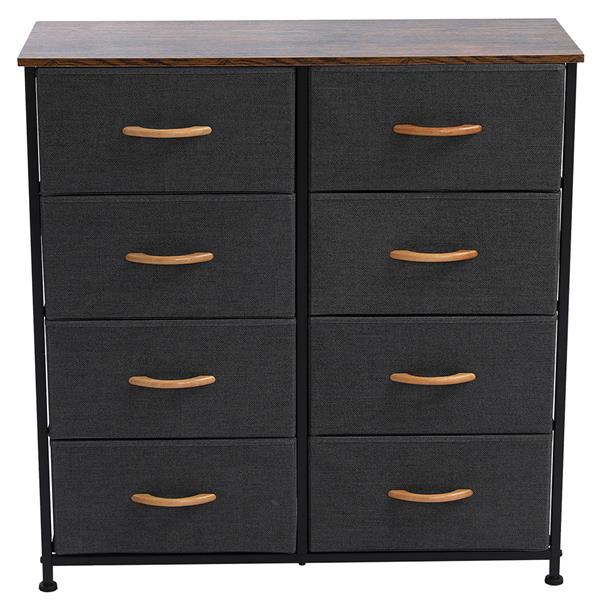 HAOYYE 4-Tier Wide Drawer Dresser with 8 Fabric Drawers, Sturdy Metal Frame & Wooden Tabletop, Modern Storage Cabinet for Closets, Dorm Rooms, Hallways, or Bedrooms – Durable, Space-Saving, Practical Organization Solution for Everyday Use