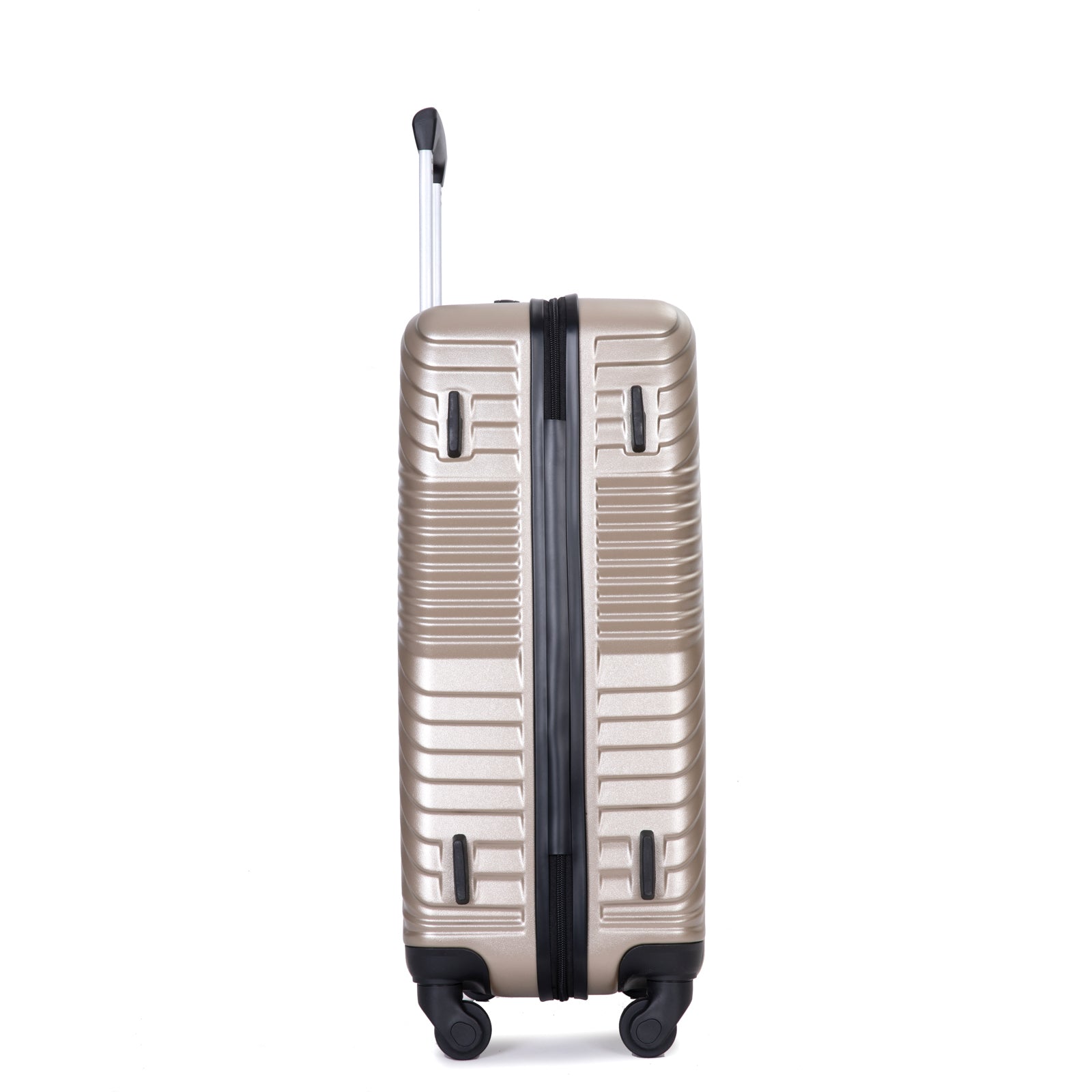 HAOYYE 3 Piece Luggage Sets PC+ABS Lightweight Suitcase with Two Hooks, Spinner Wheels, (20/24/28) Gold Sturdy Space-Saving Heavy Duty Modern Design Adults Dorm Room Easy Assembly Bedroom Furniture