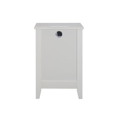 HAOYYE White Nightstand with 3 Drawers, USB Ports & Power Outlets, Wooden Bedside Table/End Table, Modern Design for Bedrooms, Sturdy Space-Saving Heavy Duty Construction, Ideal for Adults