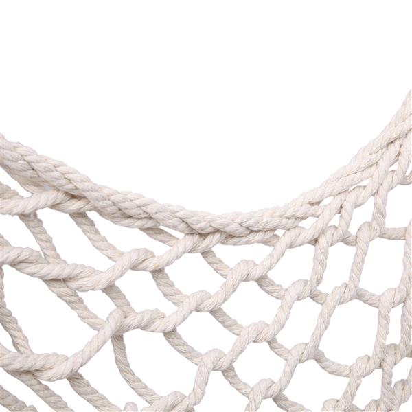 HAOYYE Hanging Rope Hammock Chair Swing for Porch Backyard or Camping Lightweight Cotton Air Sky Chair with Wooden Spreader Bar for Outdoor Relaxation Indoor Balcony Use