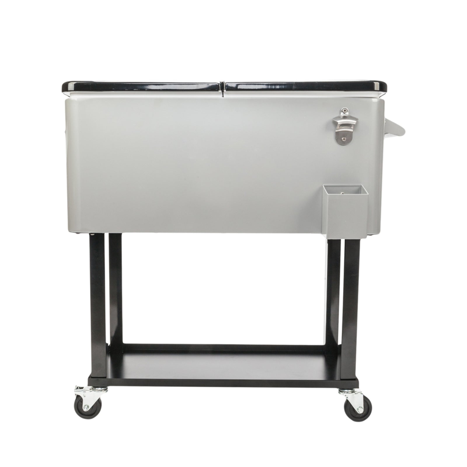 HAOYYE Iron Spray Cooler with Shelf, Durable and Environmentally Friendly Outdoor Cooler with Warm and Cooling Functions, Equipped with Directional Wheels and Bottom Tray for Easy Transport and Storage