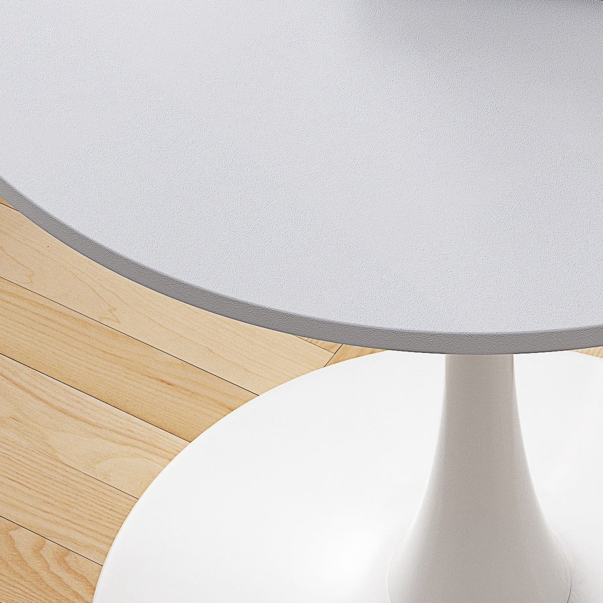 HAOYYE 32-Inch Round Dining Table with Modern MDF Tabletop, Durable Metal Base, Stylish and Versatile Design, Perfect as a Dining Table or Coffee Table for Small Spaces, Easy Assembly, Heavy Duty, Space-Saving