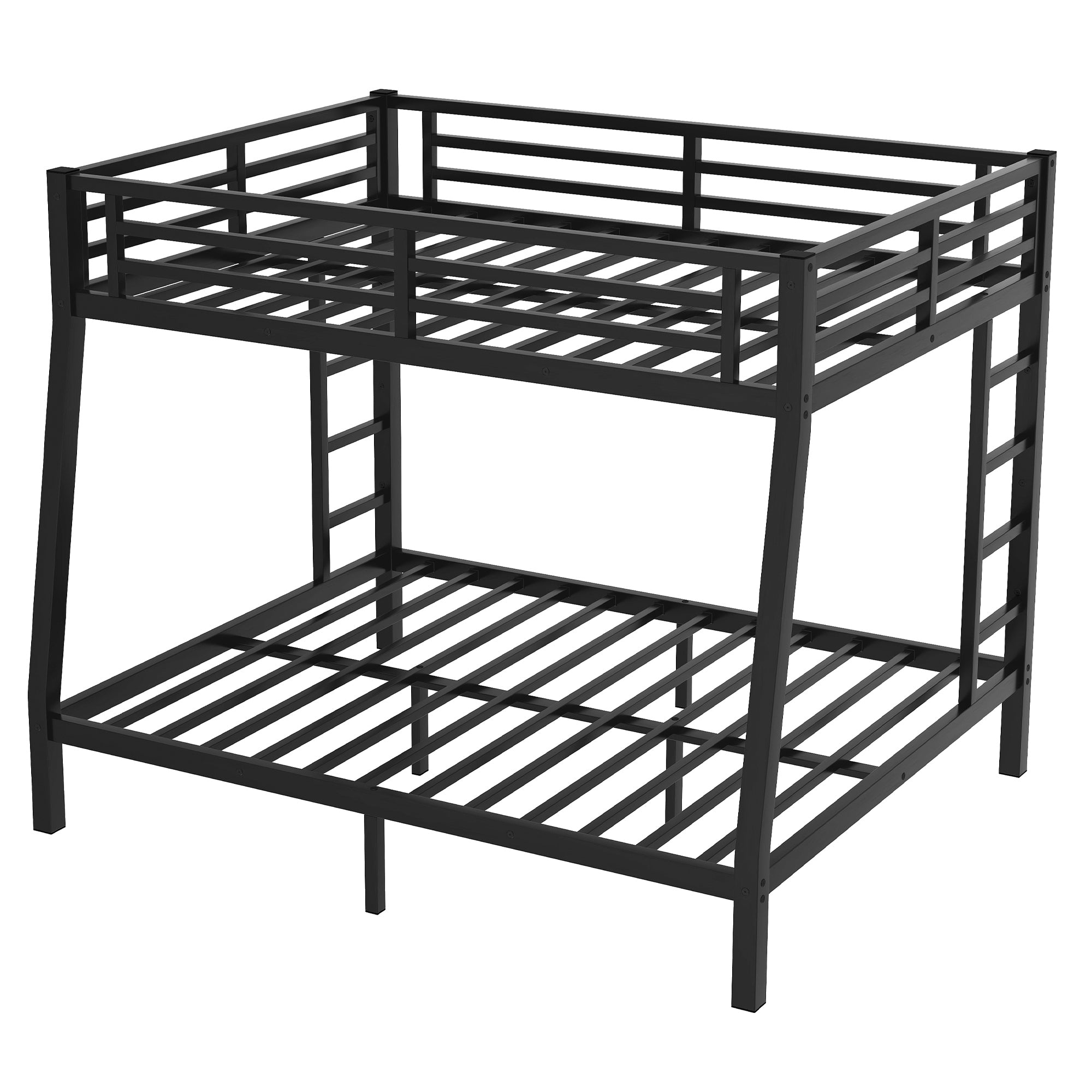 HAOYYE Metal Full XL over Queen Bunk Bed for Teens and Adults,Space-Saving/Noise Reduced/No Box Spring Needed, Old SKU W1307S00020 Sturdy Heavy Duty Modern Design Dorm Room Easy Assembly
