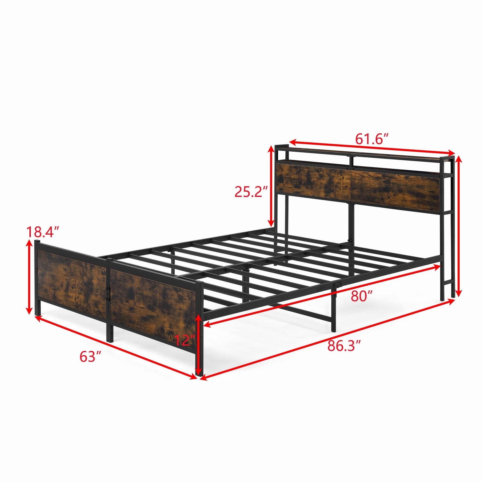 HAOYYE iron bed frame, metal bed frame, wrought iron bed frame, iron platform bed frame, iron canopy bed frame, iron twin bed frame, iron queen bed frame, iron double bed frame, iron sin Sturdy Space-Saving