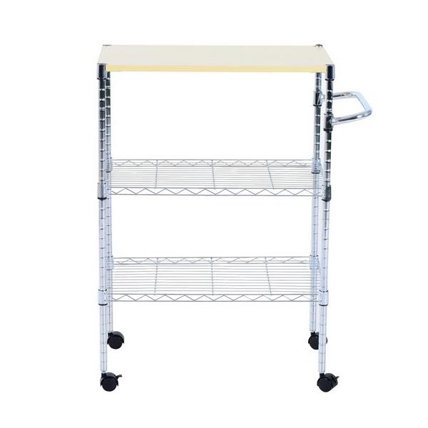 HAOYYE 3-Tier Rolling Kitchen Utility Cart with Steel Frame, Island Storage and Service Trolley, Versatile for Dining Room, Pantry, and Home Organization, Durable, Stylish, and Functional Design