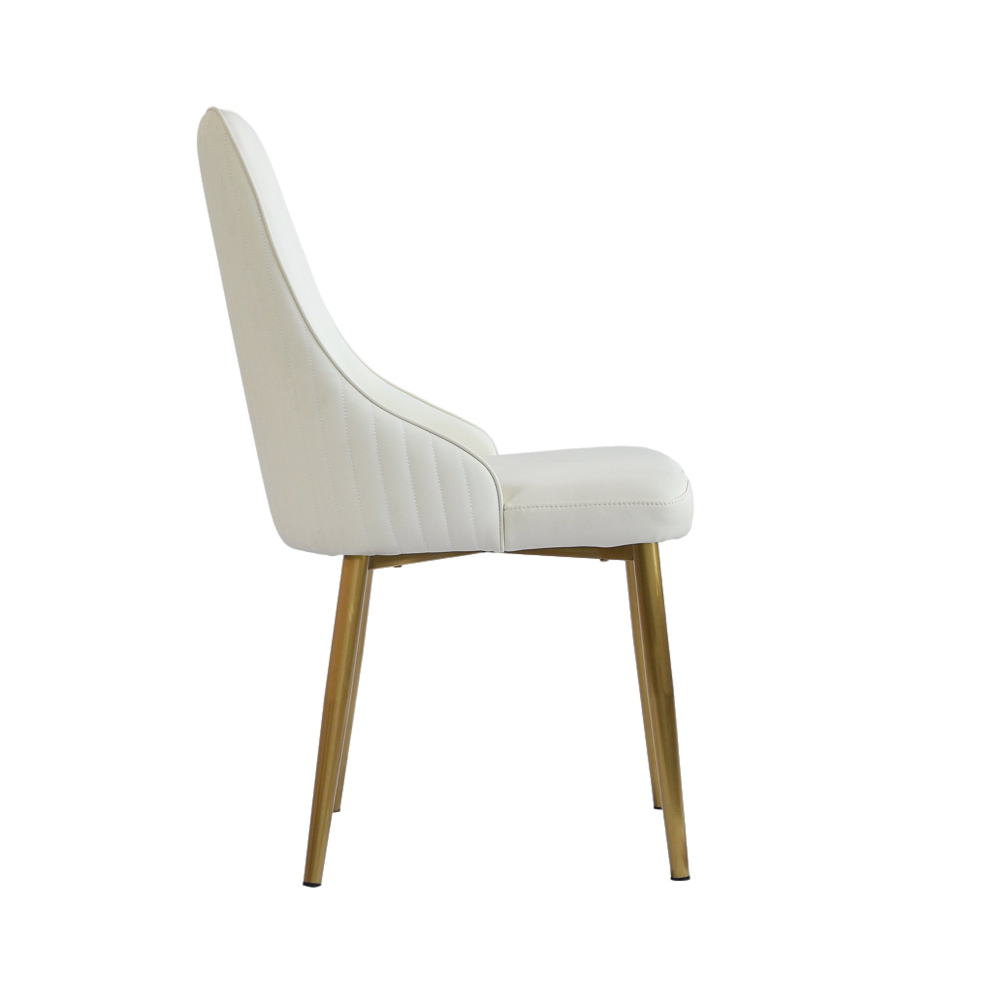 HAOYYE Modern PU Dining Chair Set of 2, Sponge-Filled Cushion, Solid Wood Metal Legs, Ideal For Restaurants, Living Rooms, and Bedrooms, Sturdy Space-Saving Heavy Duty Modern Design Adults Dorm Room