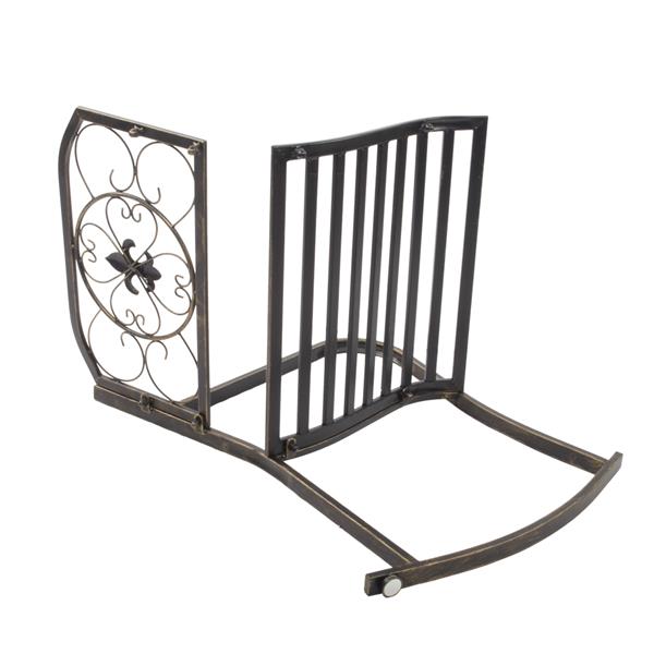 HAOYYE Outdoor Flat Tube Single Rocking Chair, Durable and Stylish Design for Gardens, Patios, and Backyards