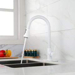 HAOYYE Kitchen Faucet with Pull Out Spraye Sturdy Space-Saving Heavy Duty Modern Design Adults Dorm Room Easy Assembly Bedroom Furniture