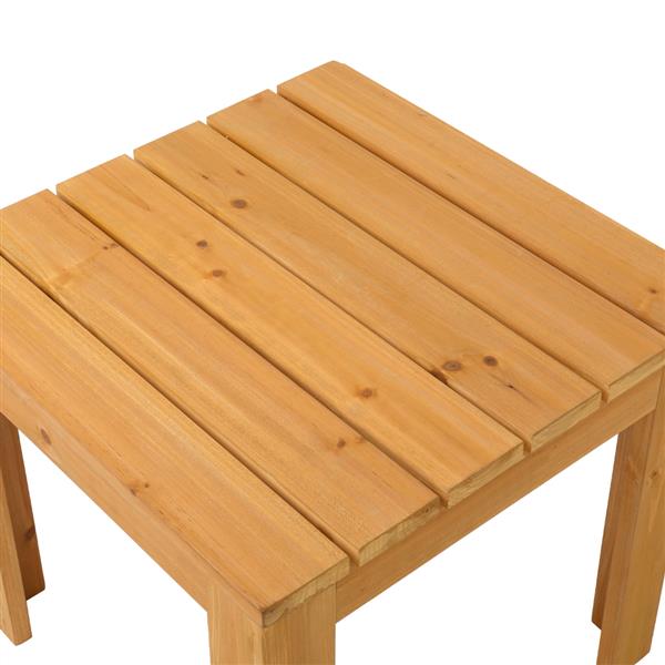 HAOYYE Wooden Square Side Table, Durable and Versatile End Table for Indoor and Outdoor Use, Ideal for Patio, Coffee, and Bistro Settings