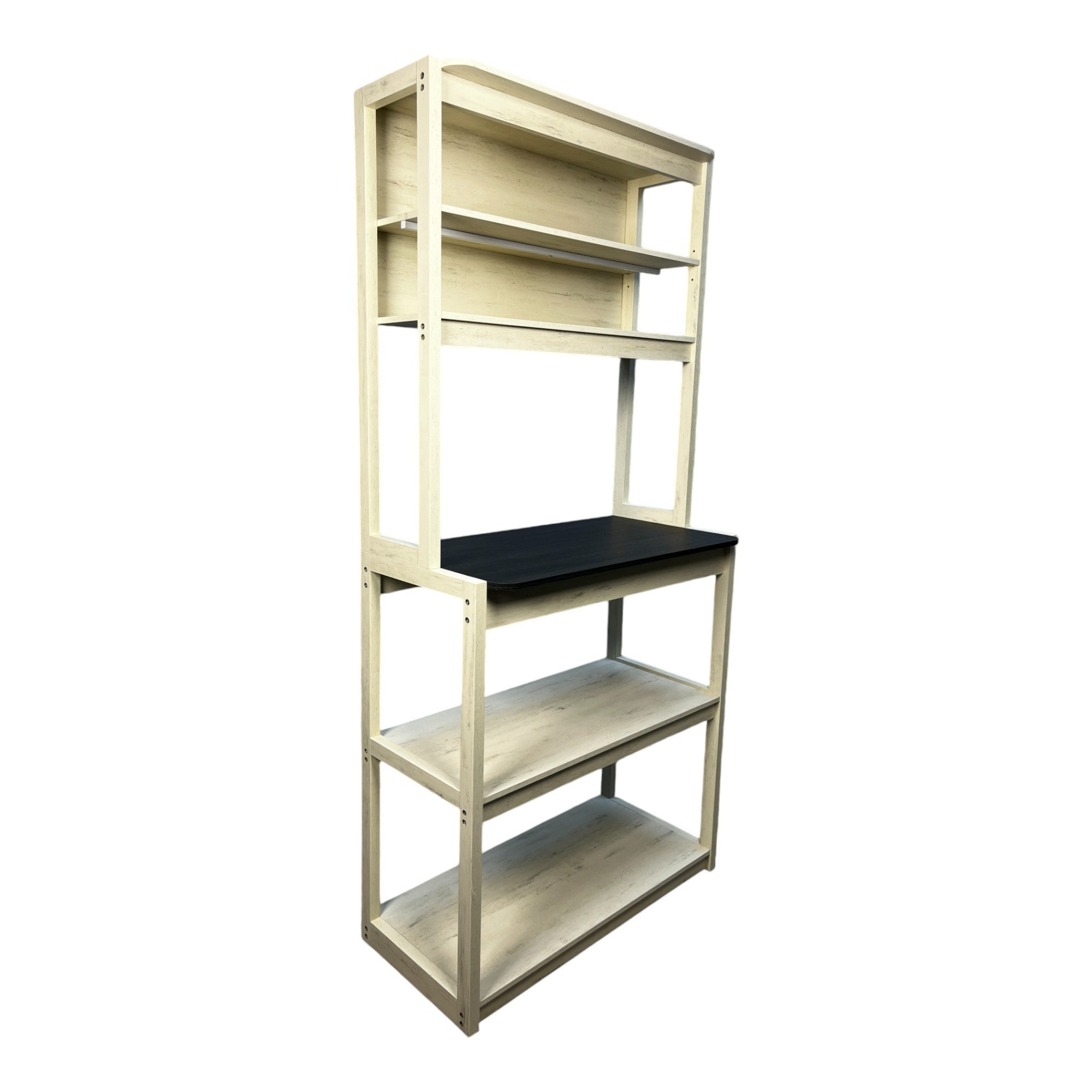Haoyye 5-Tier Bakers Rack with Storage, Kitchen Shelving Unit for Coffee Bar, Microwave Stand, and Pantry Organization, Modern Freestanding Utility Rack for Home or Dorm Use, Durable Space-Saving Design, Easy Assembly and Multi-Purpose Functionality