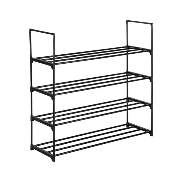 HAOYYE 2-Pack 4-Tier Shoe Rack Shelf, Gray Color, Durable and Space-Saving Storage Organizer, Modern Design, Versatile Use for Bedroom, Entryway, Hallway, and Closet, Premium Quality