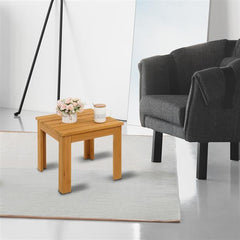 HAOYYE Wooden Square Side Table, Durable and Versatile End Table for Indoor and Outdoor Use, Ideal for Patio, Coffee, and Bistro Settings