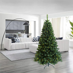 HAOYYE Pre-lit Christmas Tree 6ft Artificial Hinged Xmas Tree with Foldable Stand Sturdy Space-Saving Heavy Duty Modern Design Adults Dorm Room Easy Assembly Bedroom Furniture